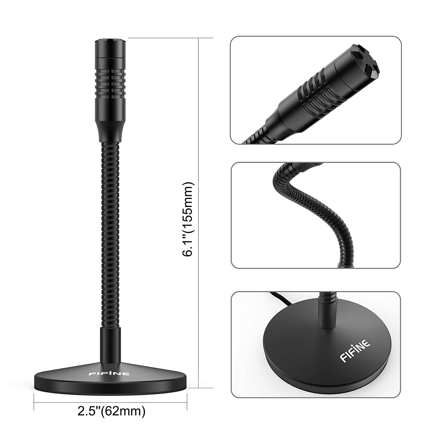 (Refurbished) FIFINE K050 - Mini Gooseneck Microphone
