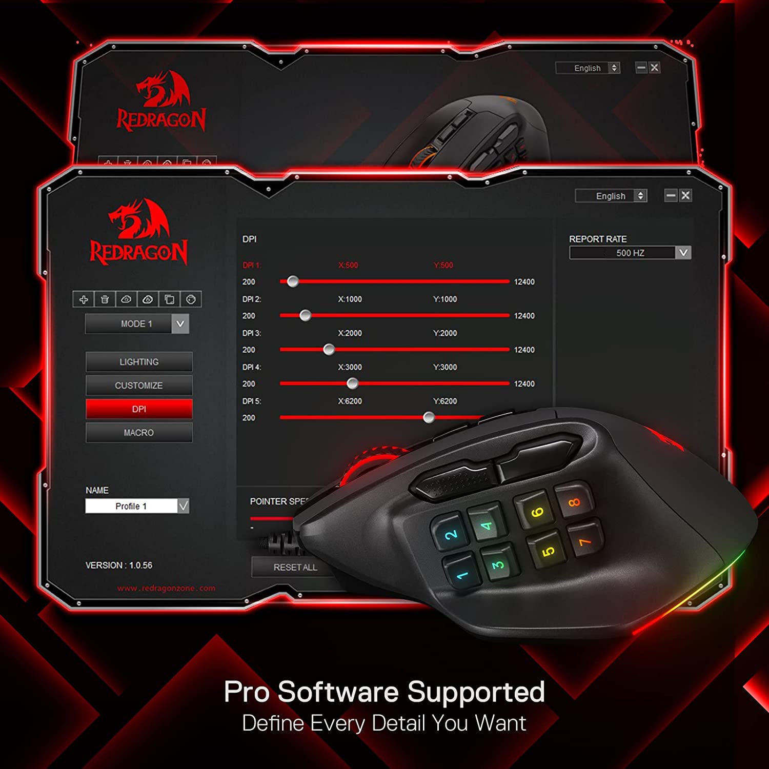 Redragon Aatrox M811 - RGB Wired Mouse