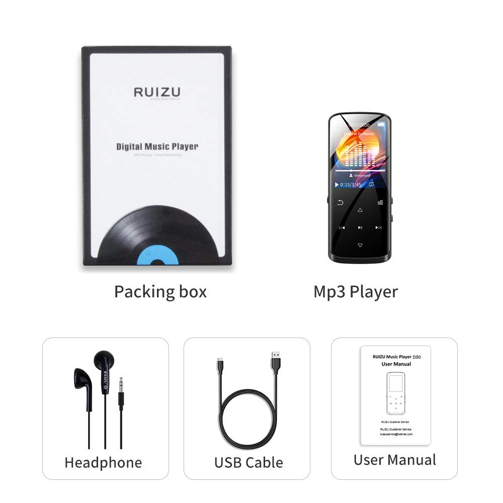 Ruizu D50 - 8GB Bluetooth Music Player