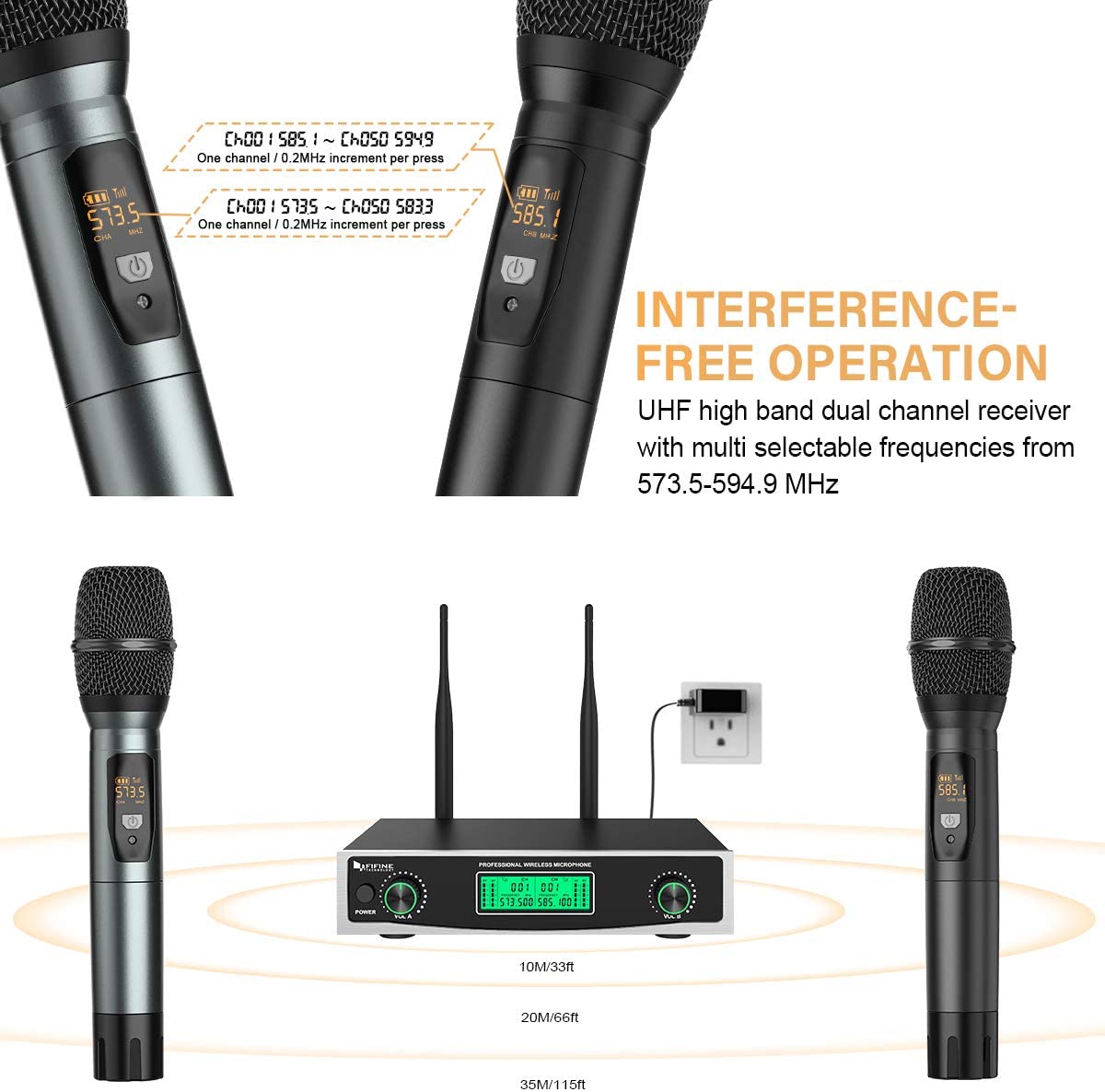 (Refurbished) FIFINE K040 - Wireless Handheld Microphone System
