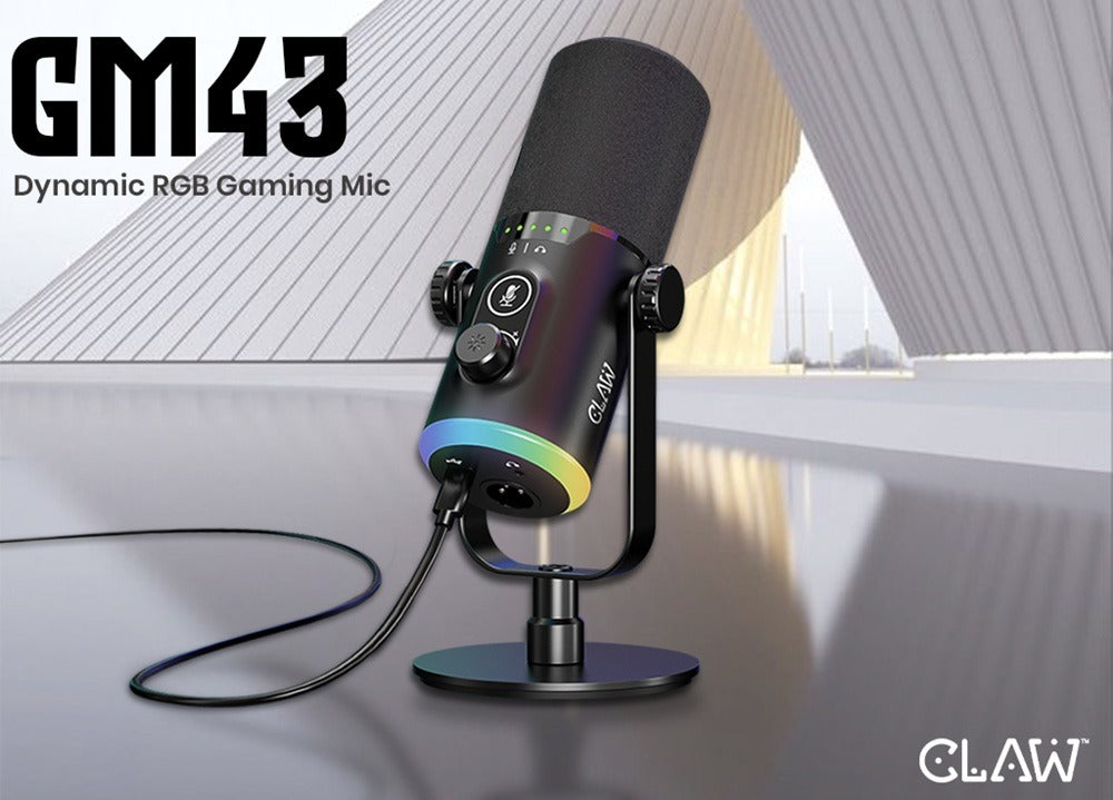 CLAW GM43 dynamic RGB gaming mic with touch mute launched