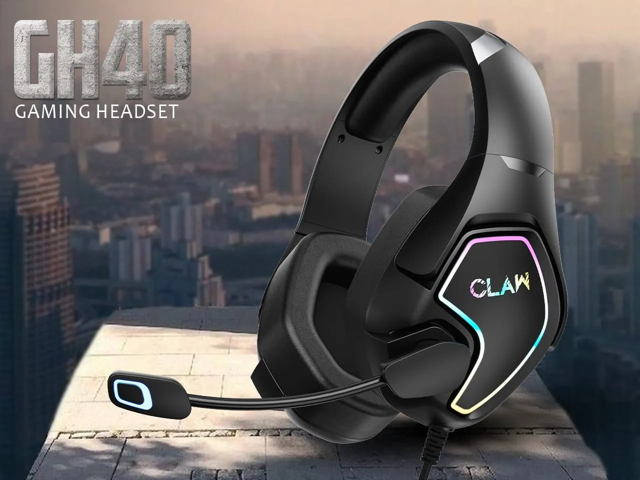Claw GH40 wired RGB gaming headset with 50mm drivers, built-in microphone launched in India