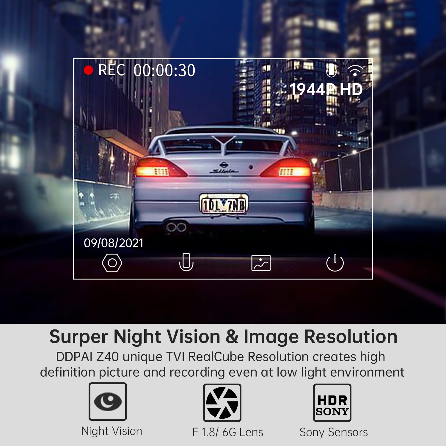 (Refurbished) DDPAI Z40 Dual - 3K Front and Rear Dash Camera