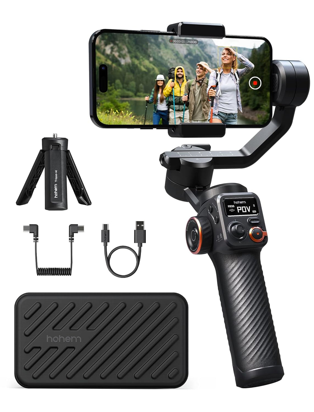 (Refurbished) Hohem M6 Gimbal Stabilizer for Smartphone, 2023 Upgrade 3-Axis Phone Gimbal