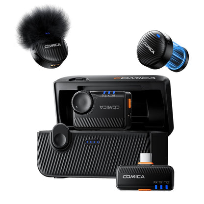 Comica Vimo Me Combo - Mini Wireless Magnetic Lavalier Microphone with AI Noise Cancellation