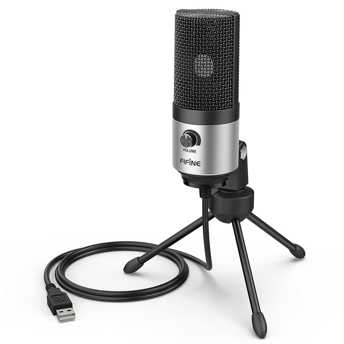 (Refurbished) Fifine K669S - USB Microphone Condenser (Silver)