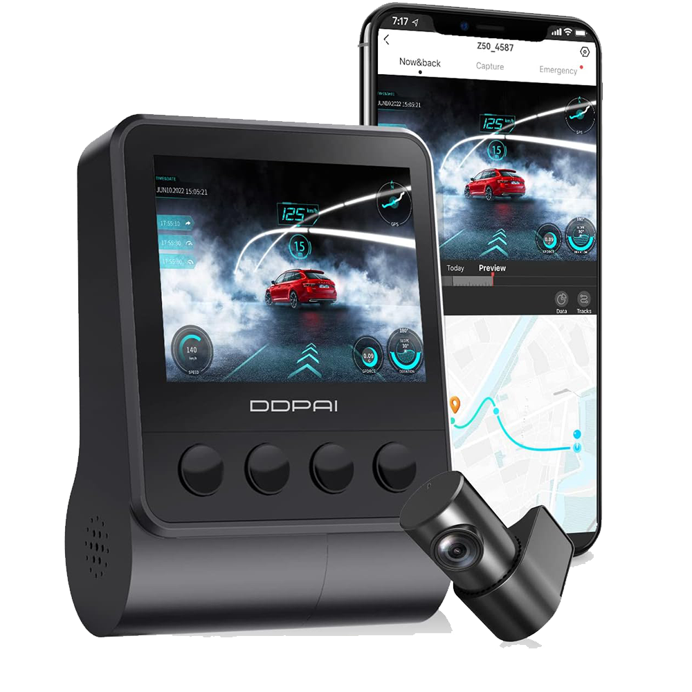 (Refurbished) DDPAI Z50 Dual - 4K Front and Rear Dash Camera