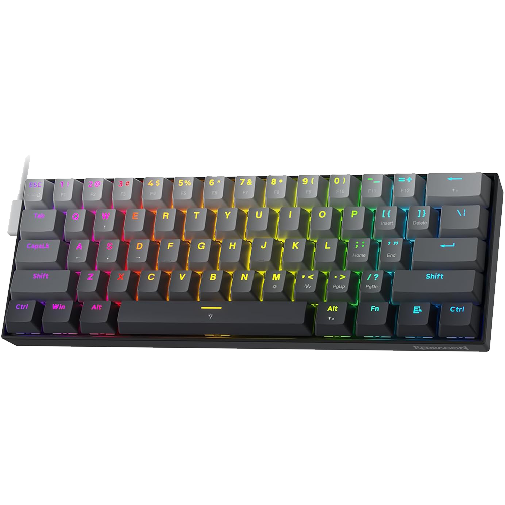 (Refurbished) Redragon K617 - 60% Wired mechanical Keyboard Mystic Grey (Magnetic Switch)