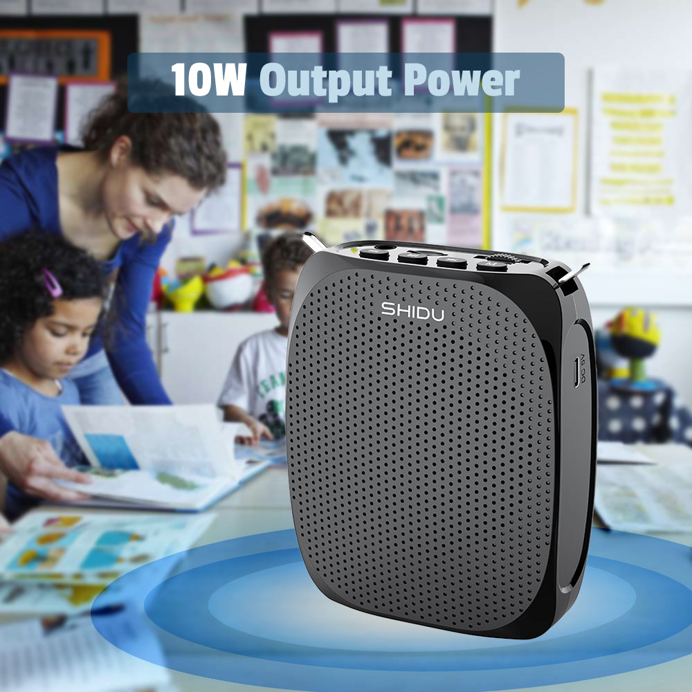 (Refurbished) Shidu S258 Type C - Wired Portable Voice Amplifier  (Black)
