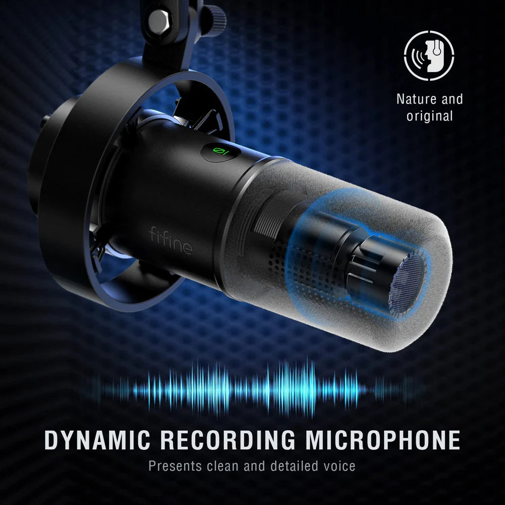 (Refurbished) Fifine Amplitank - K688 Dynamic USB Microphone (Grey)
