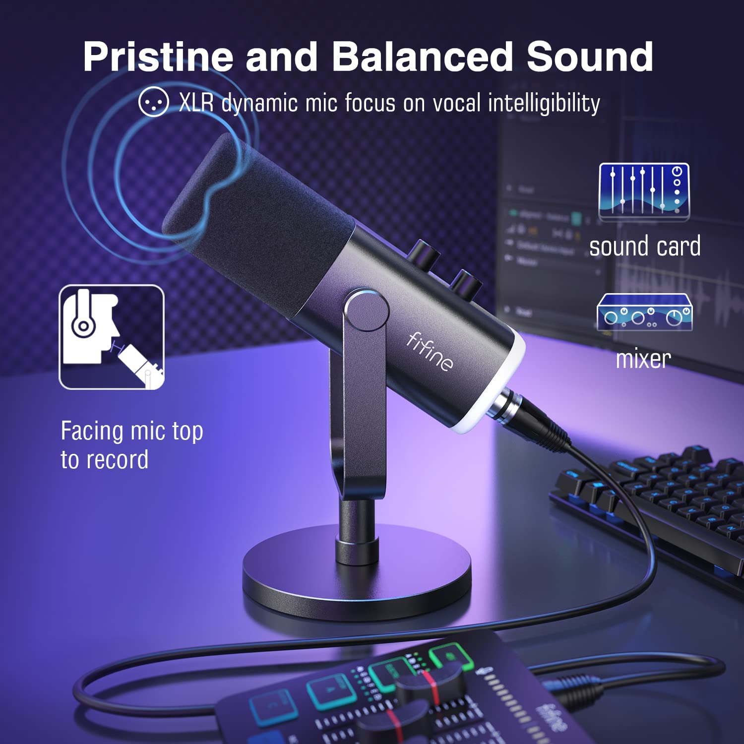 Fifine AmpliGame AM8 USB XLR Dynamic Gaming Microphone With RGB Mute fifine-ampligame-am8-usb-xlr-dynamic-gaming-microphone-with-rgb-mute
