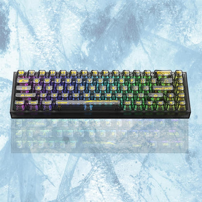 Redragon Castor Pro K631 PRO - 65% Bluetooth+2.4Ghz+Wired Mechanical Keyboard Black Transparent (Translucent Custom Switch)