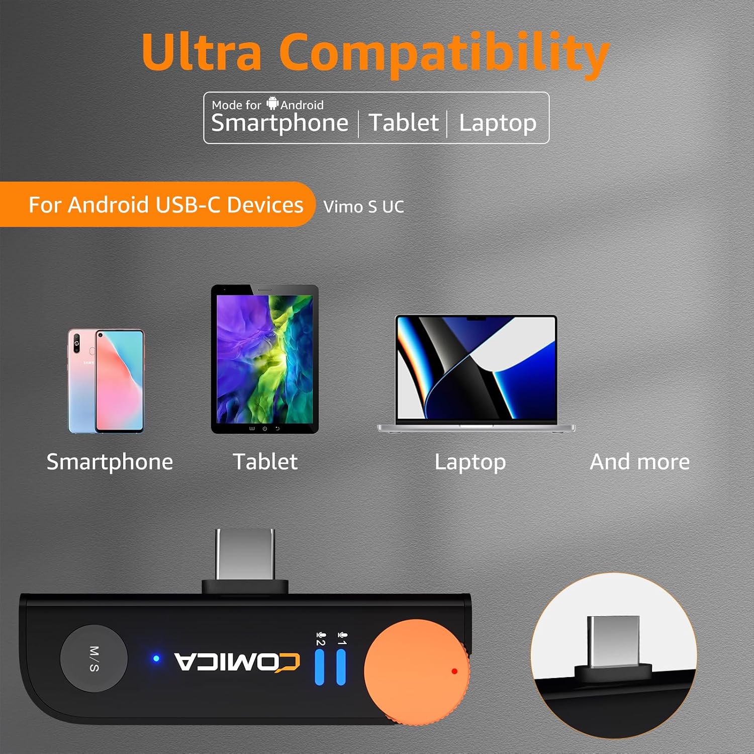 Comica Vimo S UC - 2.4G Dual-Channel Mini wireless Microphone