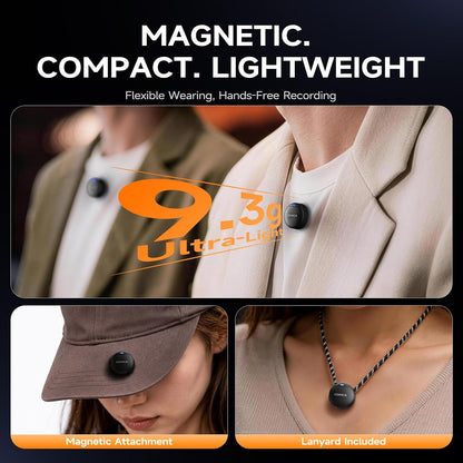 Comica Vimo Me Mobile - Mini Wireless Magnetic Lavalier Microphone with AI Noise Cancellation