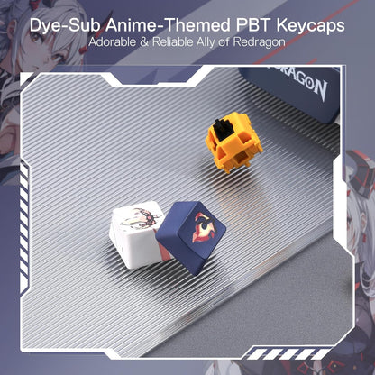 Redragon Eisa Pro K686 Pro - Wired+2.4Ghz+Bluetooth Mechanical Keyboard Anime Theme (Custom Hi-Fi Linear Switch)