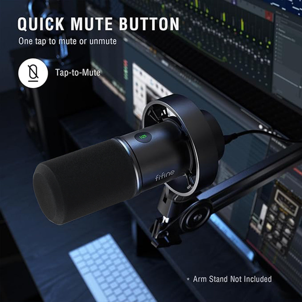 Fifine Amplitank - K688 Dynamic USB Microphone (Black)