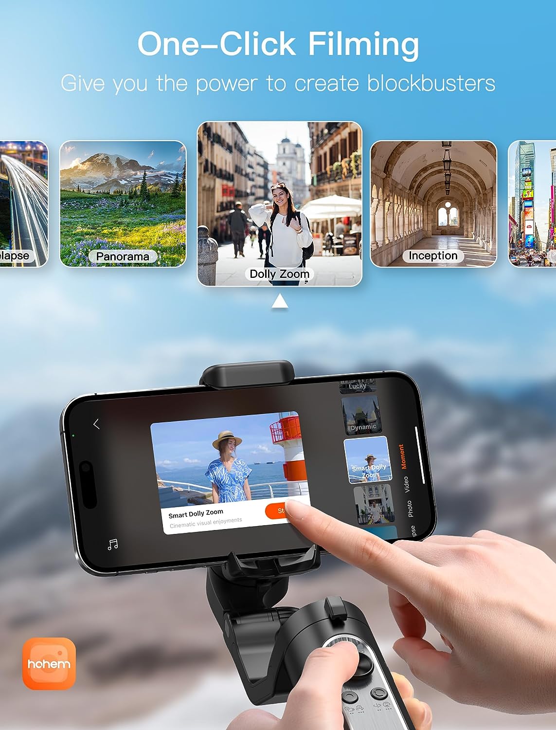 (Refurbished) Hohem iSteady XE - 3 Axis Handheld Pocket Gimbal (Black)