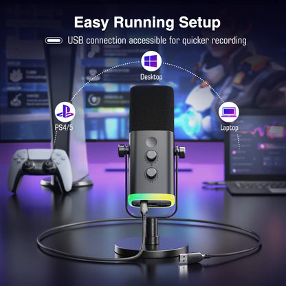 (Refurbished) Fifine Ampligame AM8 - Dynamic USB/XLR Gaming Microphone