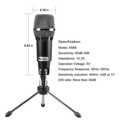 (Refurbished) Fifine K668 - USB Condenser Microphone