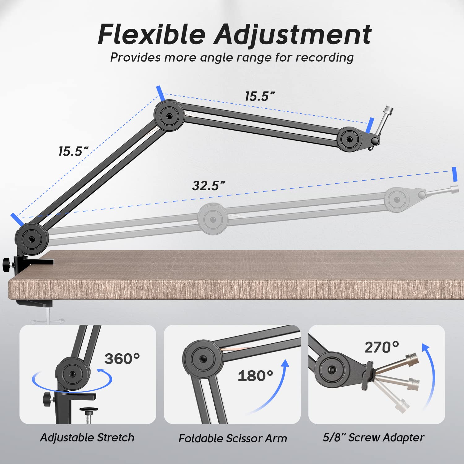 (Refurbished) Fifine BM63 - Microphone Stand (Black)