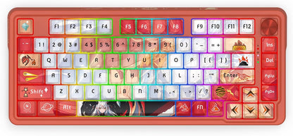 (Refurbished) Redragon Ucal Pro K673 Pro - 75% Wired+2.4Ghz+Bluetooth Mechanical Keyboard Anime Theme (Custom Hi-Fi Linear Switch)