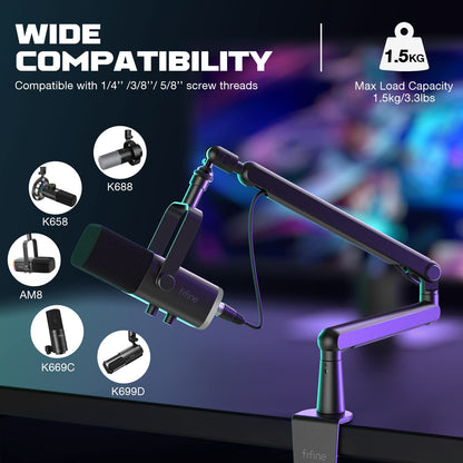Fifine BM88 - Microphone Stand (Black)