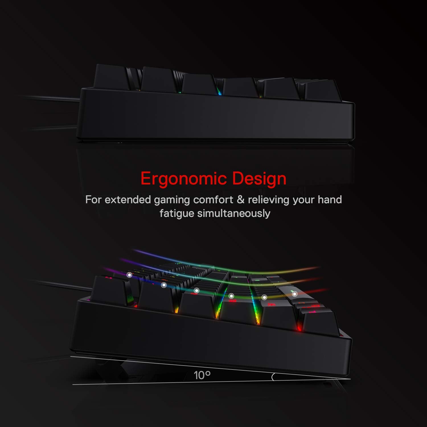 (Refurbished) Redragon Surara K582 RGB Mechanical Keyboard (Blue Switch)