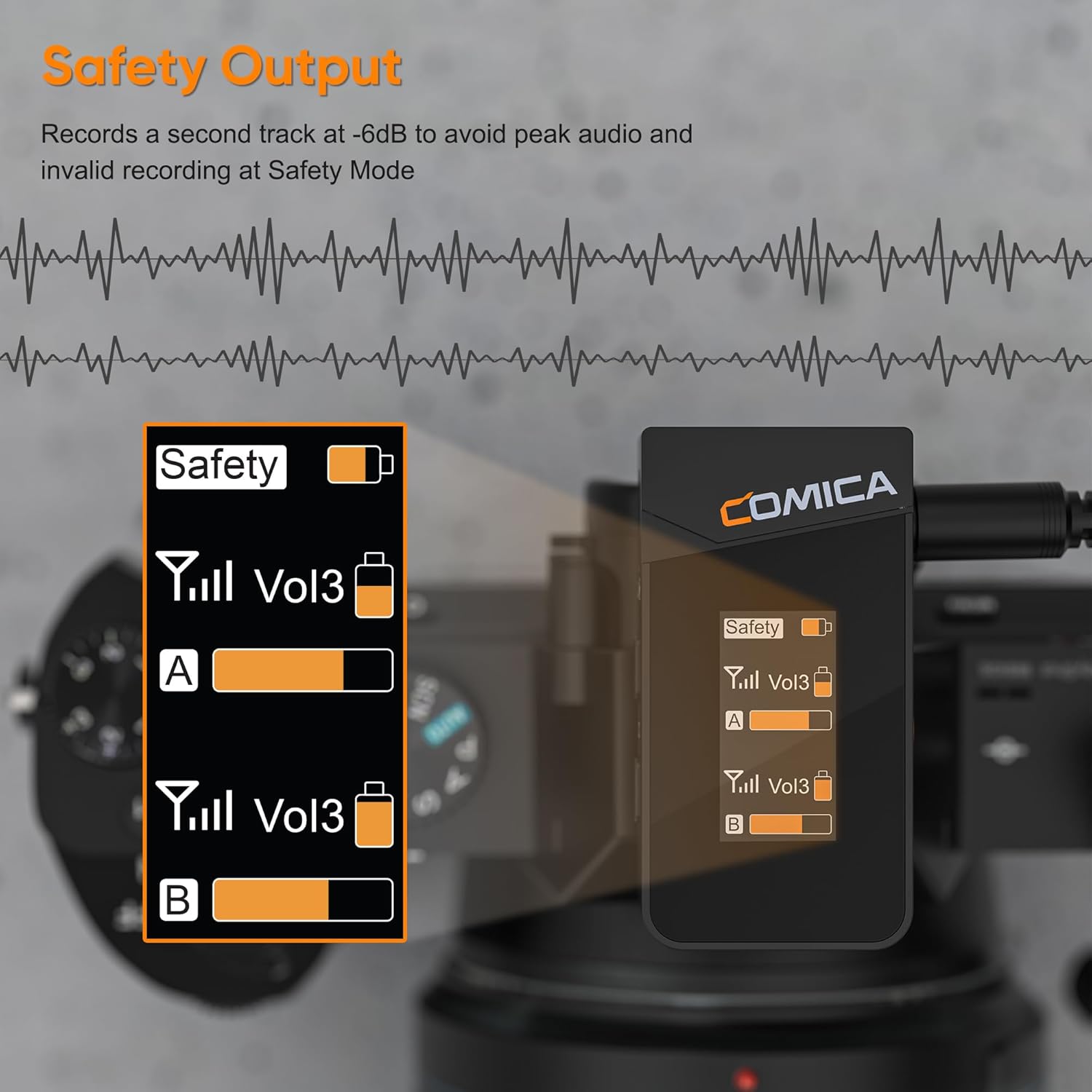 Comica Vimo C3 - 2.4G Dual-Channel Lavalier Wireless Microphone