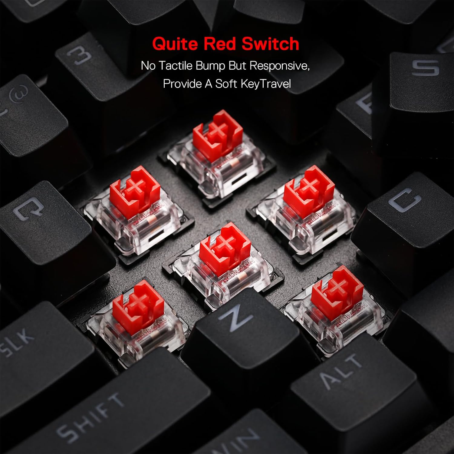 Redragon Vishnu Pro K596 Pro - Bluetooth+2.4Ghz+Wired Mechanical Keyboard (Red Switch)