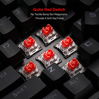 Redragon Vishnu Pro K596 Pro - Bluetooth+2.4Ghz+Wired Mechanical Keyboard (Red Switch)