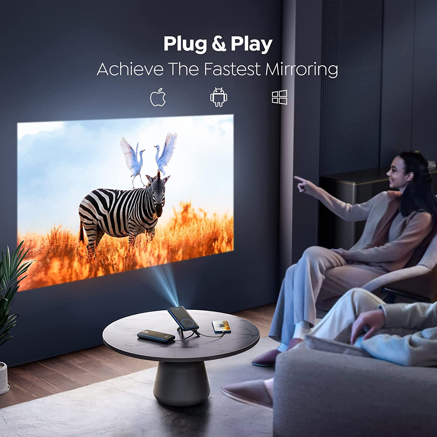 Yaber Pico T1 - Mini Pocket Projector  (Use Code YABER5 to Get 5% Discount)