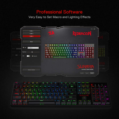 (Refurbished) Redragon Surara K582 RGB Mechanical Keyboard (Blue Switch)