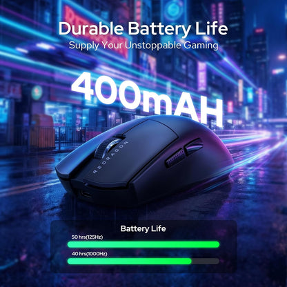 Redragon King Ultra M999 - RGB Wired, Wireless and Bluetooth Mouse with Magnetic Charging Dock