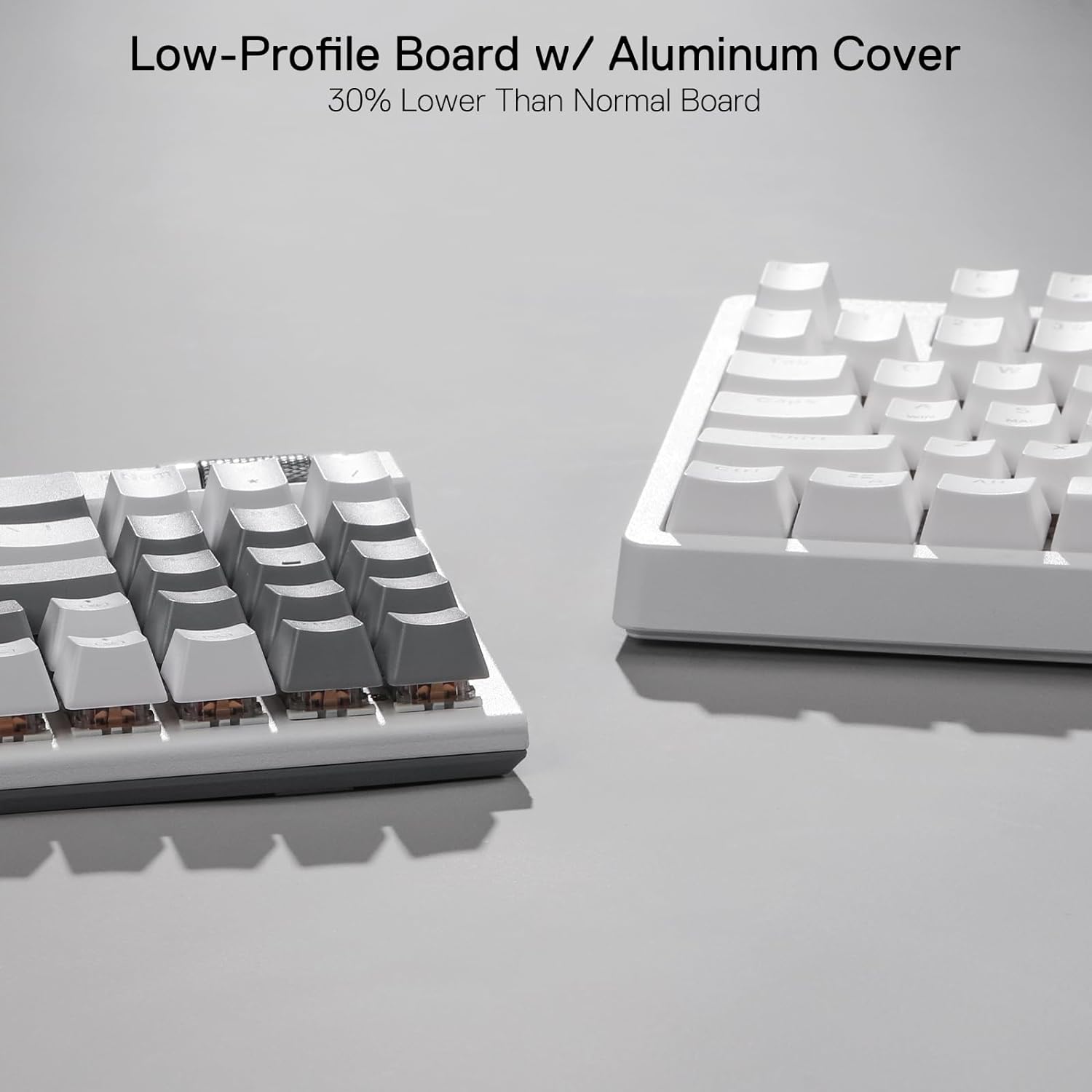 (Refurbished) Redragon Magicwand SE K655 - 75% Wired Mechanical Keyboard White and Grey (Quiet Linear Switch)