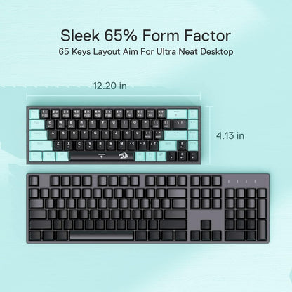 (Refurbished) Redragon Castro K631 SE - 65% Bluetooth+2.4Ghz+Wired Mechanical Keyboard (Custom Switch)