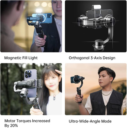 (Refurbished) Hohem iSteady Mobile + Kit - Handheld Gimbal with Magnetic Fill Light