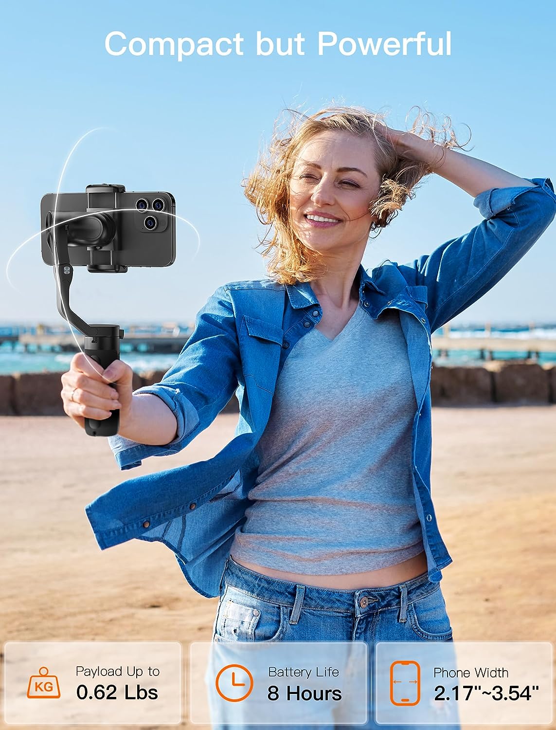 (Refurbished) Hohem iSteady XE - 3 Axis Handheld Pocket Gimbal (Black)