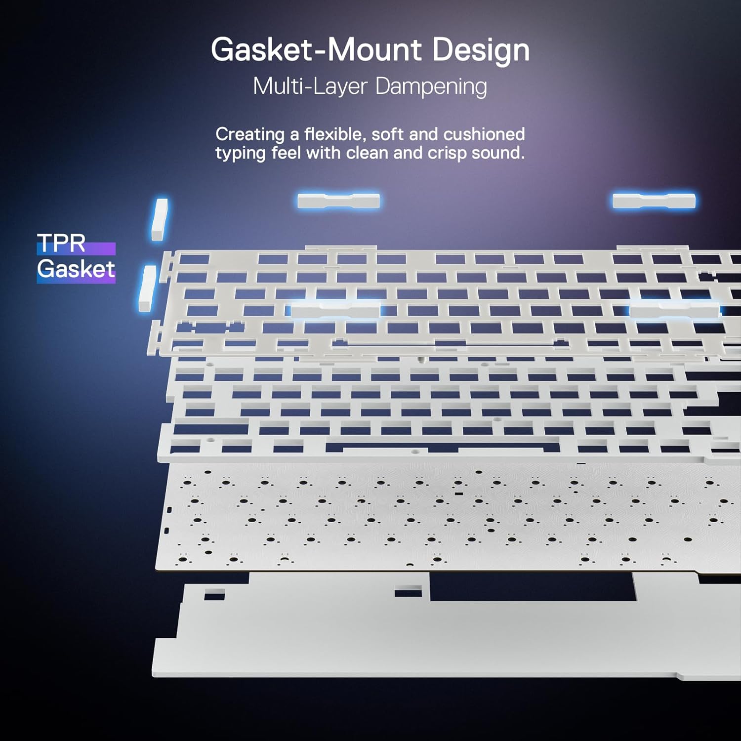 Redragon Ucal Pro K673 Pro - 75% Wired+2.4Ghz+Bluetooth Mechanical Keyboard White and Black (Linear Red Switch)