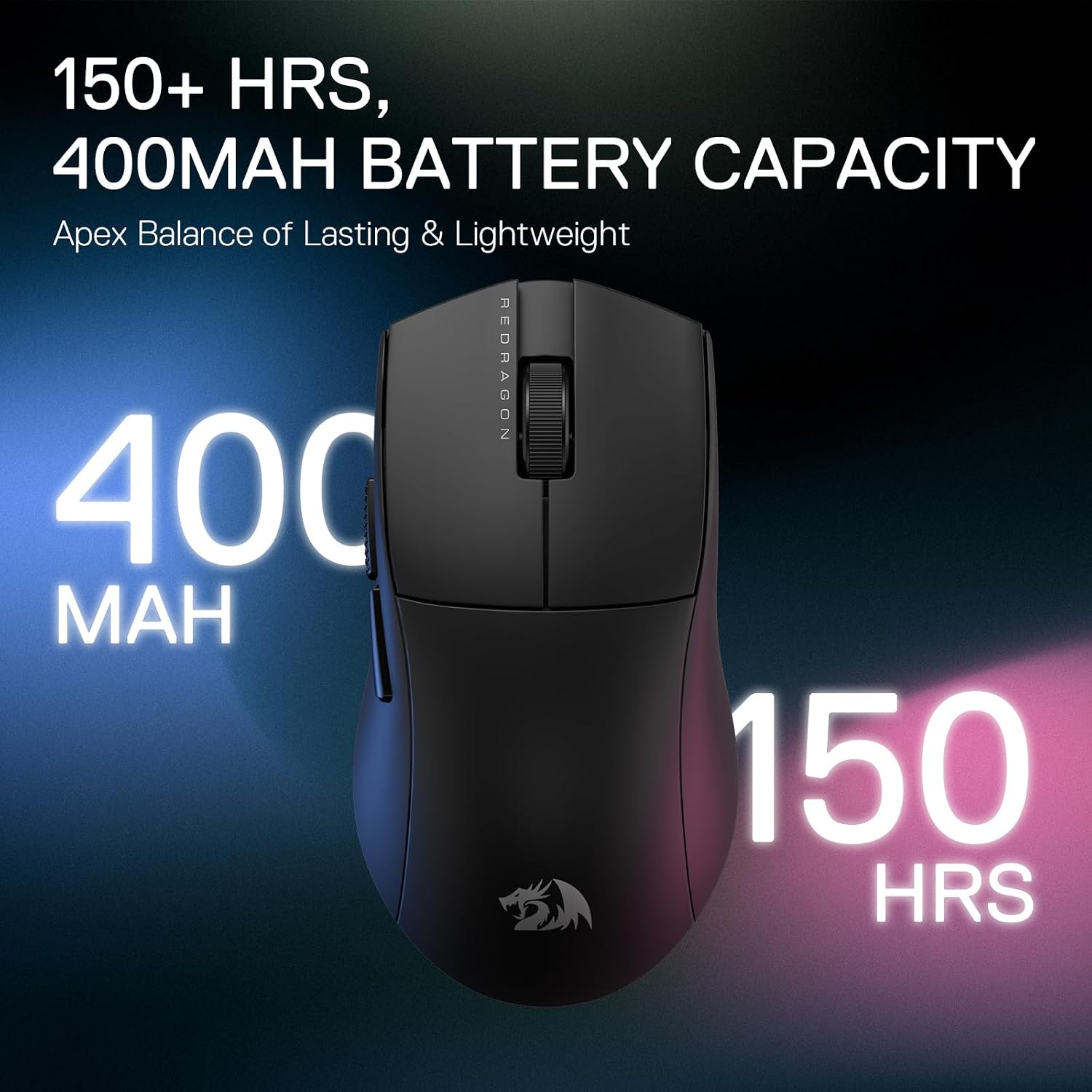 Redragon K1NG M916 PRO - Wired, Wireless and Bluetooth Mouse (Black)