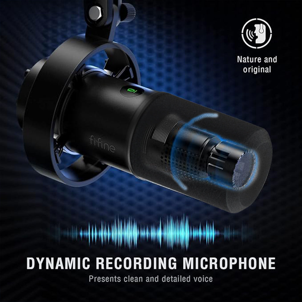 Fifine Amplitank - K688 Dynamic USB Microphone (Black)