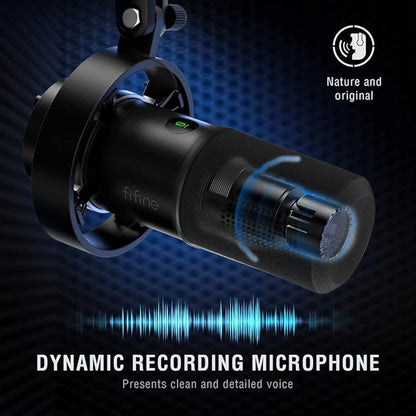 Fifine Amplitank - K688 Dynamic USB Microphone (Black)