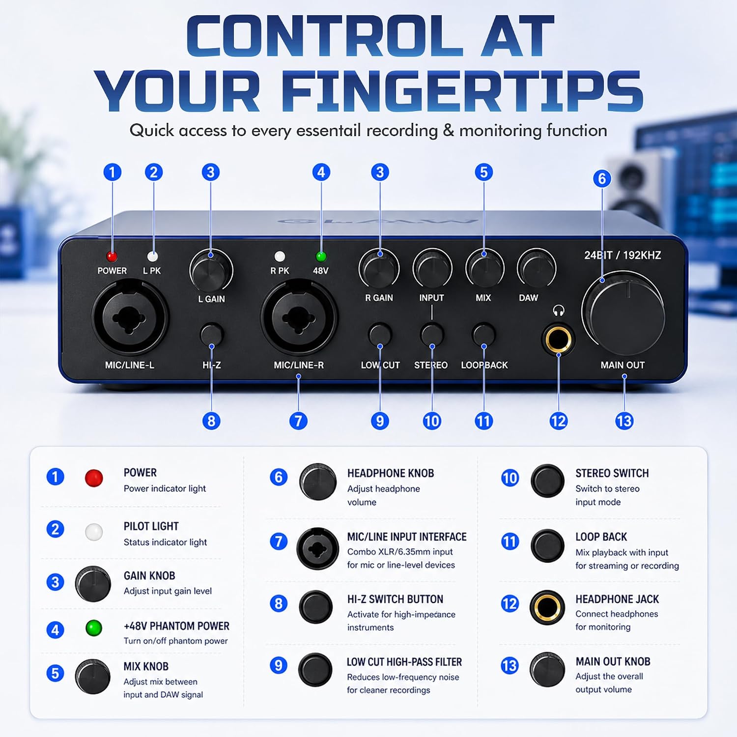 CLAW DAC35 Hi-Z USB Audio Interface