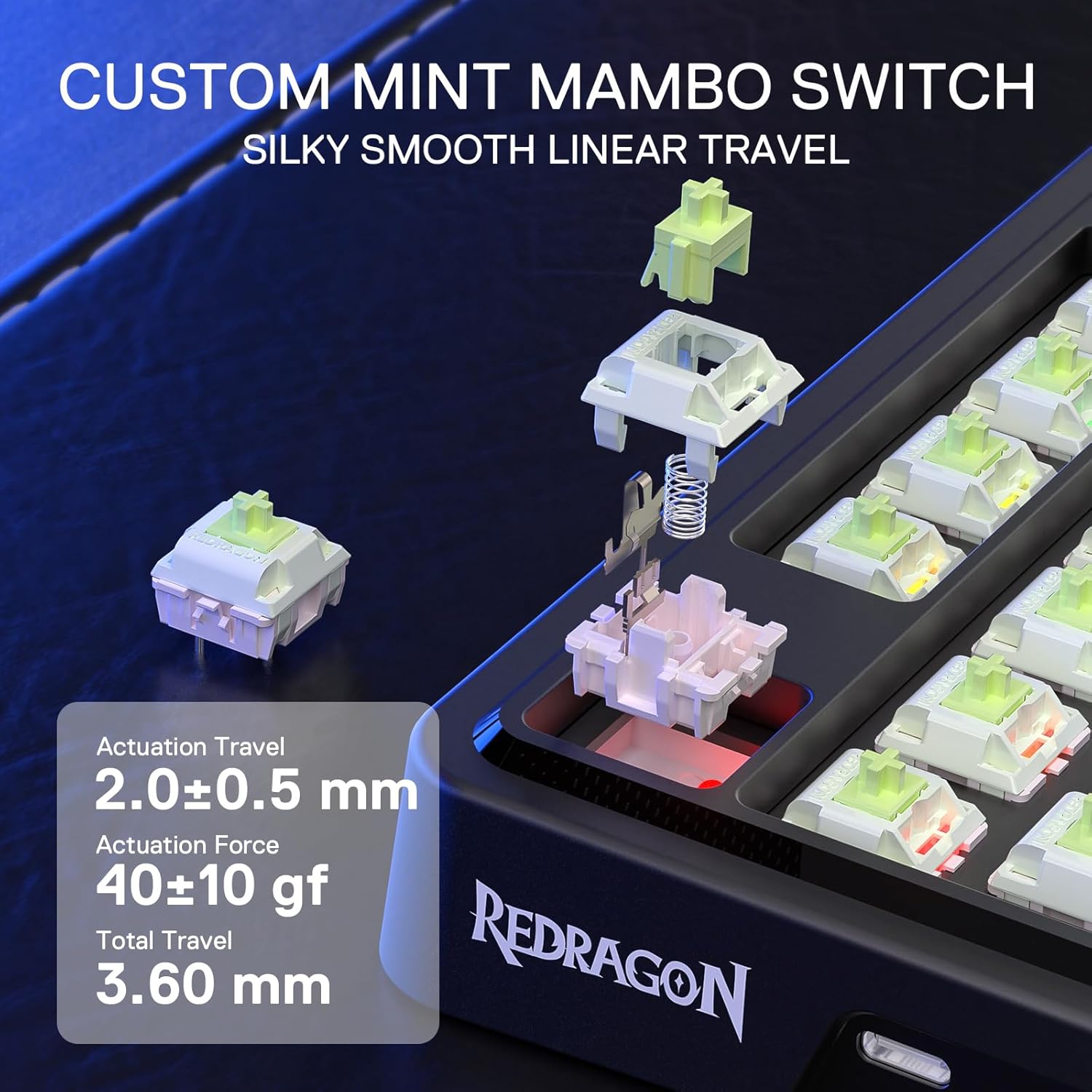 Redragon Ucal Pro K673 - 75% Wired+2.4Ghz+BT Mechanical Keyboard (Concrete Jungle)