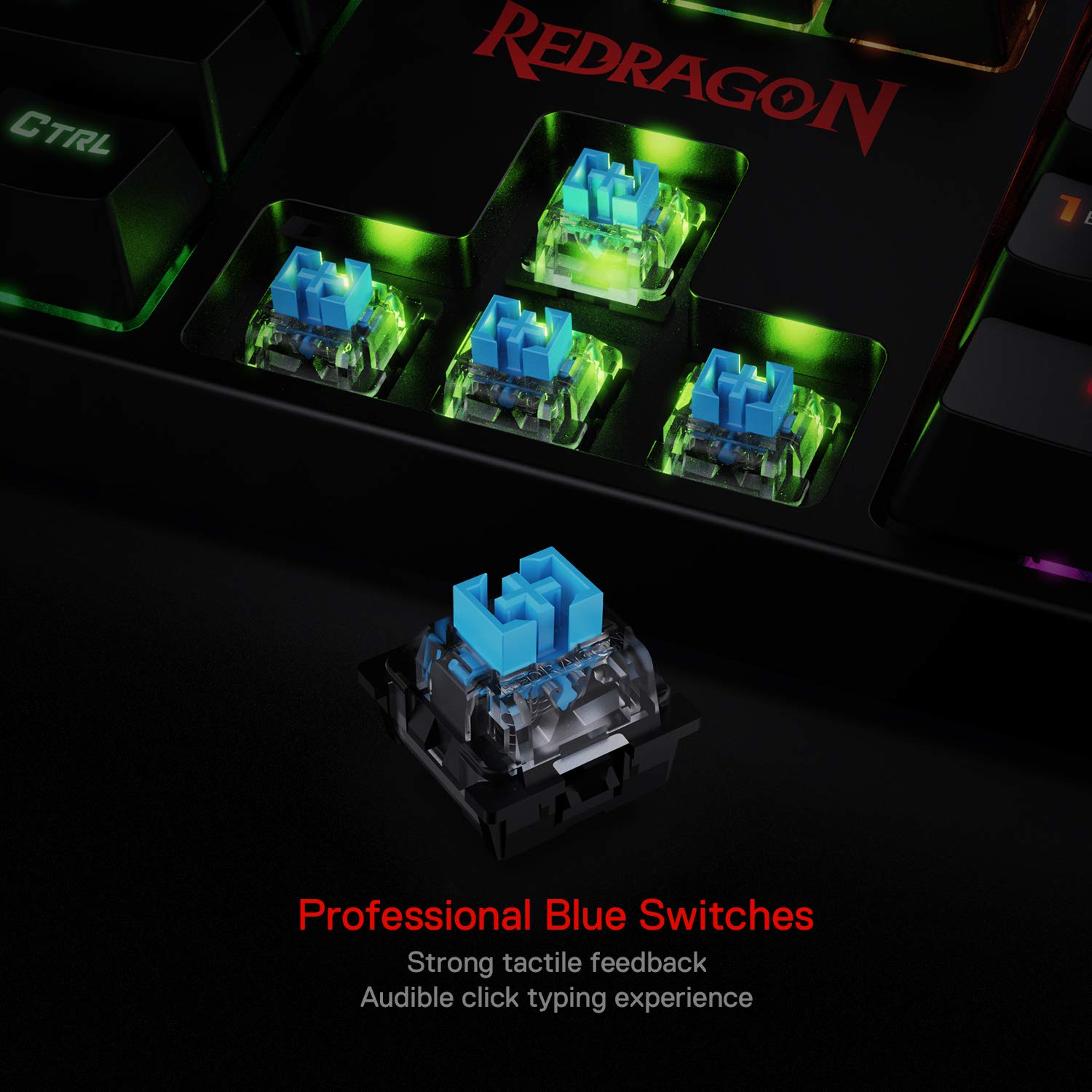 (Refurbished) Redragon Surara K582 RGB Mechanical Keyboard (Blue Switch)