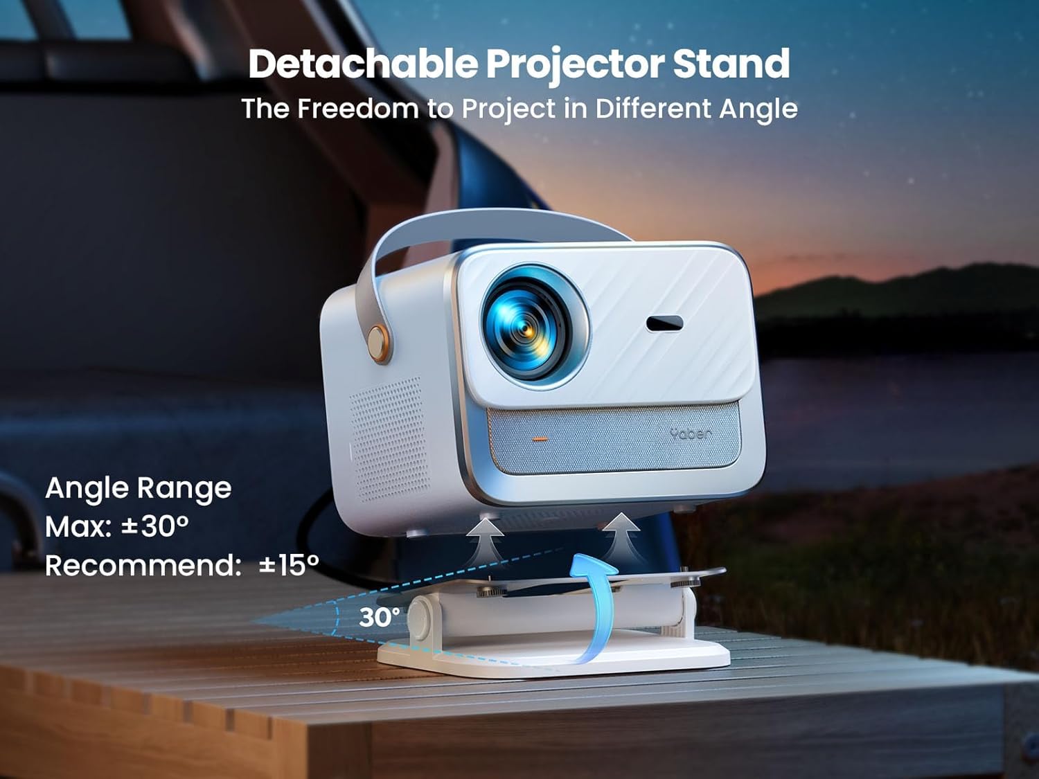 Yaber V12- Smart Home Theater Projector with WiFi6, BT 5.2 , Licensed Netflix and Dolby Audio (Use Code YABER5 to Get 5% Discount)
