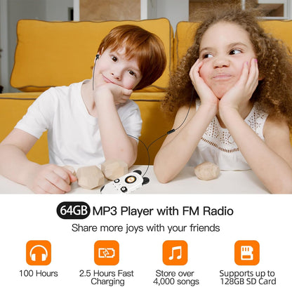 Ruizu X31 - 64GB Kids Music Players with Bluetooth
