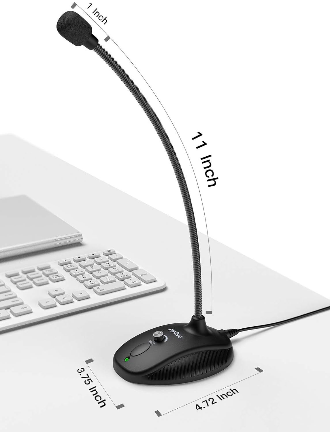 (Refurbished) Fifine K054 - Gooseneck USB Microphone