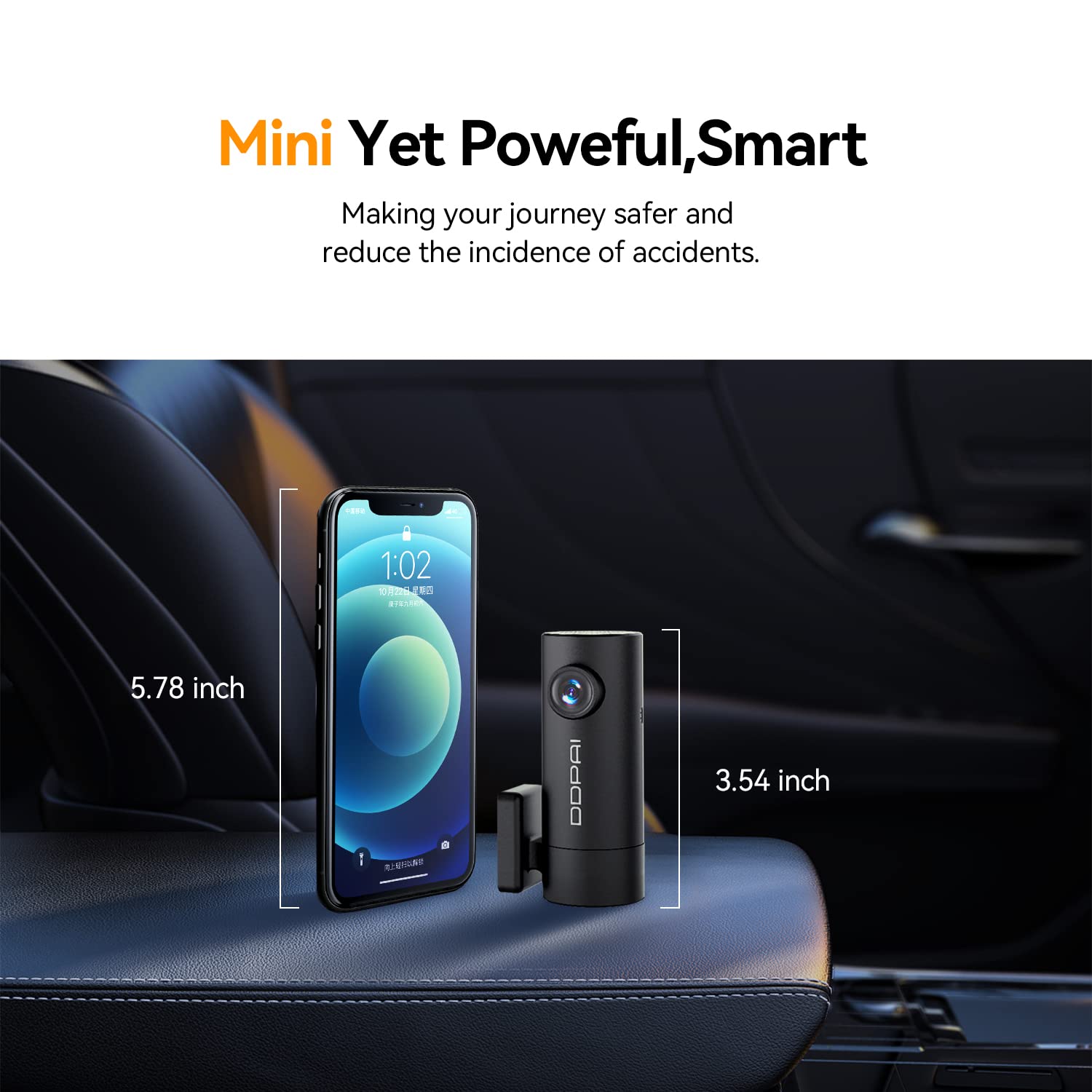 (Refurbished) DDPAI Mini Pro - 1296P Dash Camera