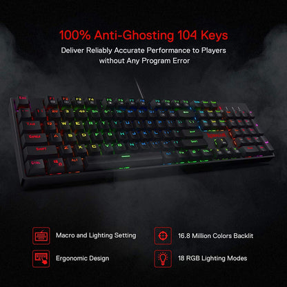 Redragon Surara K582 RGB Mechanical Keyboard (Red Switch)