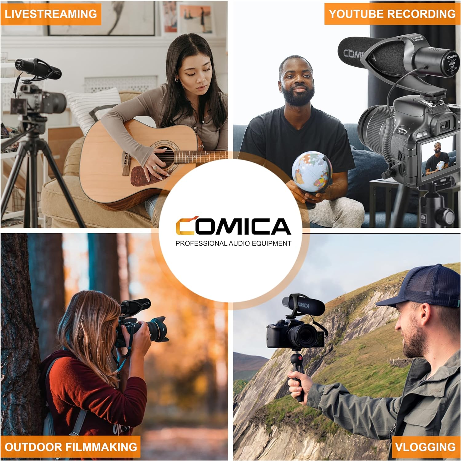(Refurbished) Comica VM30 PRO - Super Cardioid Condenser Shotgun Microphone (Black)